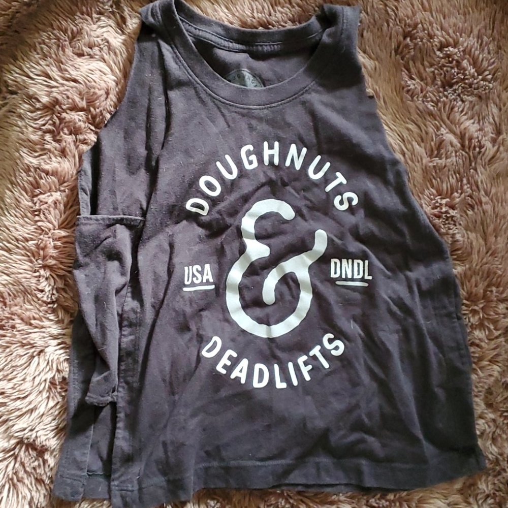 doughnuts and deadlifts workout tank top